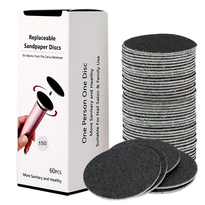 60PCS Replaceable Sandpaper Discs 150 Grit Sandpaper Refill Pad Disks