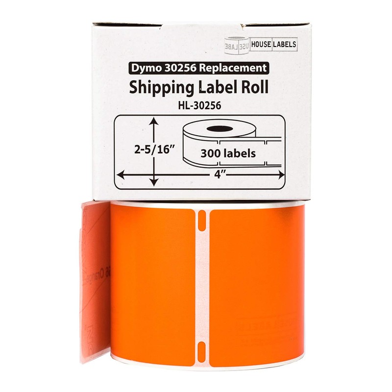 HOUSELABELS Compatible DYMO 30256 Orange Shipping Labels (2-5/16" x 4"),