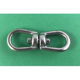US Stainless Stainless Steel 316 Anchor Swivel Eye and Eye 4mm or 5/32" Marine Grade