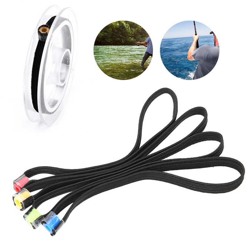 4PCS Fishing Tippet Ring Elastic Fabric Fishing Tippet Spool Ring