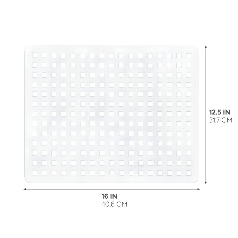 IDesign Plastic Kitchen Sink Protector Grid for Kitchen, Bathroom, Basement,