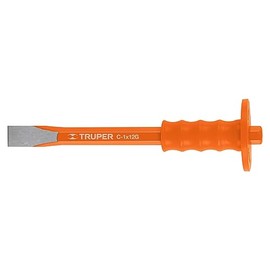 Truper C-1X12G, Cincel de corte frío, acero al cromo vanadio, 1 X 12", con grip