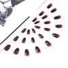 Jovono False Nails Black Red Fake Nails Long Head Nails