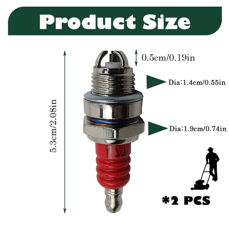 2 PCS L7T Spark Plug Universal 2 Stoke Engine Spark
