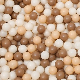 TRENDPLAY Plastic Balls for Ball Pits - Pack of 170 Hollow Balls- Safe and Exciting Playtime - Perfect for Baby Pools, Birthday Party Decoration (Cream Nude)