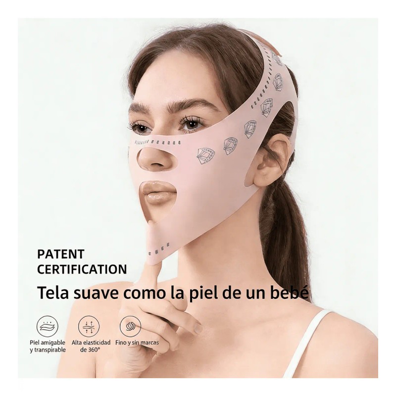 Banda Moldeadora Facial Anti Arrugas Papada Ultra Delgada