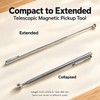 Telescopic Magnetic Pickup Tool with Flexible Neck and Pocket Clip