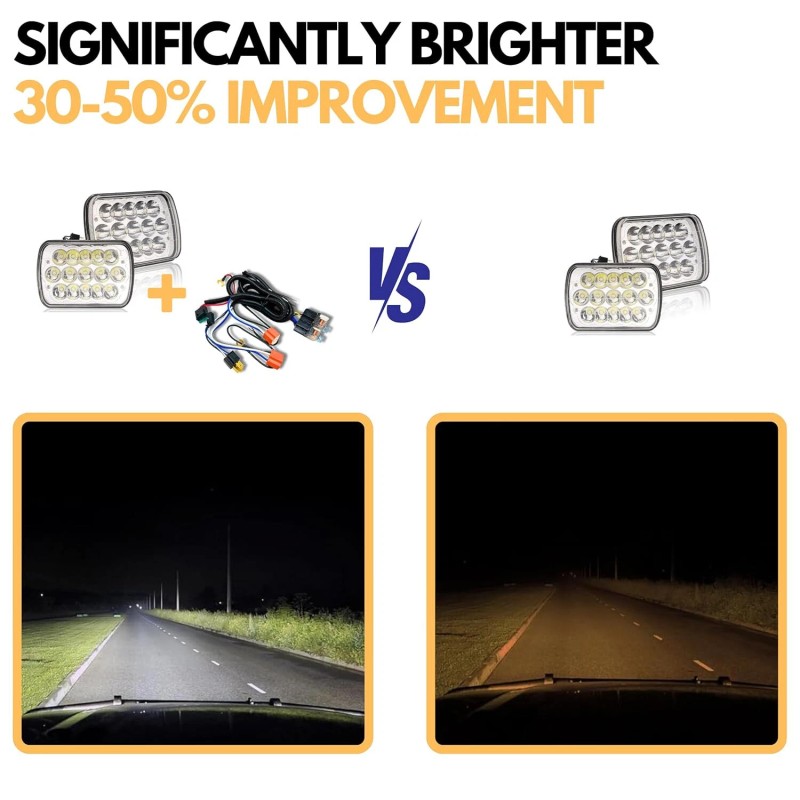 SparkHID H4 9003 Headlight High-Heat Ceramic Relay Wire Harness Kit