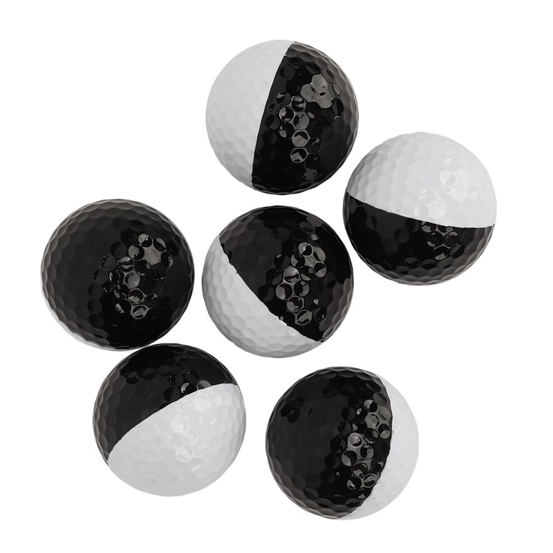 6PCS Golf Balls Synthetic Rubber Resin Putting Practice Ball for