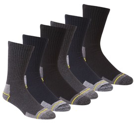 WORK SOCKS Men's Thick Socks Heavy Duty Reinforced Heel For Steel Toe Boots | Sizes 6-11 & 12-14 - Assorted Colours 2PK - Size 12-14