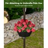 Koutemie 2-in-1 Umbrella Planter for Patio Table & Pole, Half