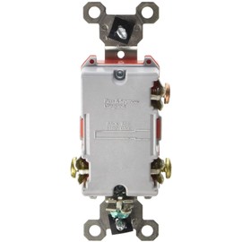 Legrand Pass & Seymour PS20AC3BK 20 Amp 120/277V Industrial Extra Heavy-Duty Specification Grade Toggle Switch, 3-Way, Back and Side Wire, Black (1 Count)