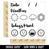 Date Fill-in with Weather Mood Tracker Daily Calendar Self-Inking Rubber