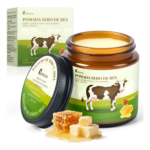 Bálsamo Sebo De Res Bovino Miel 120g Hidratante Cicatrizante