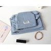 HAPPYHEIDI Large Corduroy Makeup Bag Compartment Cosmetic Toiletry Travel Accessory