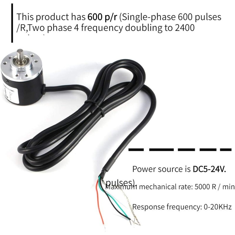 Fictory 600P/R Incremental Encoder, 600p/r Incremental Photoelectric Encoder, 5V -