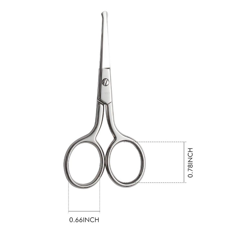 LIVINGO Premium Manicure Rounded Tip Scissors Multi-Purpose Stainless Steel Cuticle