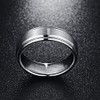 NUNCAD Tungsten Ring Men/Women's Silver Grey 6 mm 7 mm