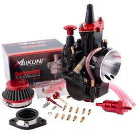 PWK Carburetor 24mm Racing Carb 50cc to 110cc 2T 4T Engine Carburetor Kits for Dirt Bike Motocross Motorcycle Scooter ATV Quad with Air Filter Intake Manifold Carb Jets
