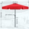 MASTERCANOPY Valance Patio Umbrella for Outdoor Table Market (7.5ft, Red)