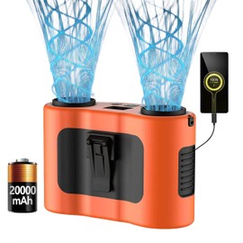 IXI MEGA Waist mounted air conditioning fan - a cooling device designed specifically for outdoor workers, equipped with a 20000mAh battery, providing 40 hours of long-lasting battery life (orange)