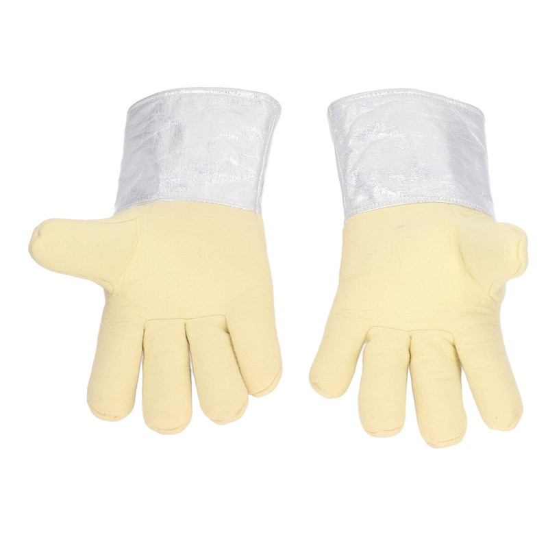1 Pair Aluminum Foil Gloves High Temp Resistance Heat Insulation