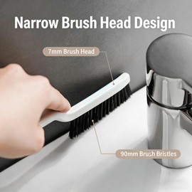 11PCS Crevice Cleaning Brush Set, Hard Bristle Gap Cleaning Tool, Deep Clean Brush for Kitchen Bathroom Sink Grout Corner Crevice & Tight Spaces