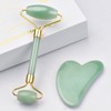 Scraping Plate Natural Jade Set Heart Shaped Crystal Double End
