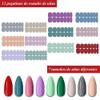 12 Hojas de Pegatinas para Uñas, 168 Piezas de Tiras