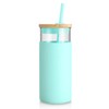 Tronco 20 oz Glass Tumbler with Lid and Straw, Iced