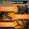 Footpegs Assembly Footrest Kit Fit for 2016-2020 Honda Grom (Black,