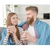 Utopia Bedding Fleece Blanket King Size Washed Blue 300GSM Luxury