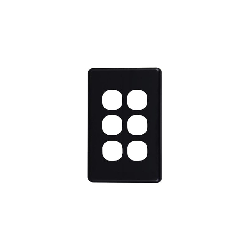 4C | Classic 6 Gang Switch Polycarbonate Cover Plate -