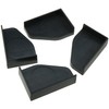 heyous 4PCS Black Plastic Fish Tank Corner Protector Aquarium Glass