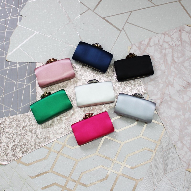 SwankySwans Women's Rosie Clutch Bag, silver