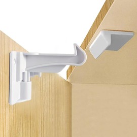 Paquete de 10 cerraduras de gabinete para niños, cerraduras de seguridad a prueba de bebés para armarios, cajones, electrodomésticos, fácil instalación, no requiere perforación, ideal para niños