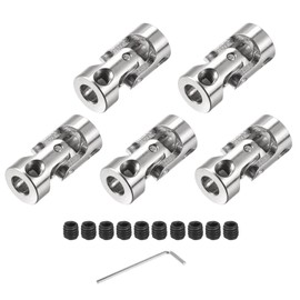 DMiotech 5 Pack 5mm to 5mm Rotatable Universal Steering Shaft U Joint Coupler Coupler Connector for Motor, 3D Printer, CNC Machine