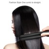 Electric Hair Straightener Comb Anti Scald Beard Straightener Brush (Black