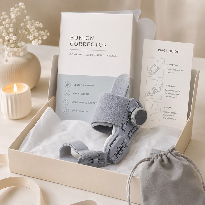 Adjustable Bunion Corrector for Big Toe Alignment – Rotatable Toe