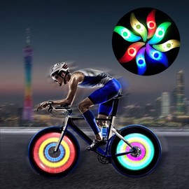 MITEGELO 8 Piezas Luces para Bicicleta, Luz de Rueda de Bicicleta, 7 Colores Diferentes, 3 Modos de ColorIntermitente Djustable, Adecuado para Bicicletas de Montaña, Carretera, Híbridas y Plegables.