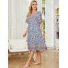 VTUOFC House Dresses for Women with Pockets Floral Cotton Nightgowns