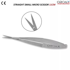 OROAX Tijeras quirúrgicas micro rectas de 4,5'' para recortar tejidos pequeños OROAX