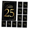 Sosoport 1set Elegant Double Sided Table Number Cards for Weddings