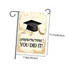 Mipcase 1pc Graduation Garden Flag Decorative Outdoor Banner Graduation Elements