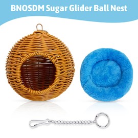 BNOSDM Sugar Glider Pouch, Pet Glider Cage Sleep Bag Squirrels Playing Hideout Hanging Hammock with Warm Cotton Pad Small Animal Cage Accessories for Marmosets Hamsters