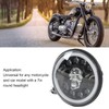 Skull Motorcycle Headlight + LED Motorcycle Headlight, Round 7in Angel