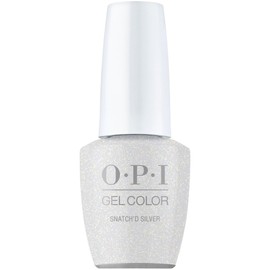 OPI GelColor, Cool Sheer & Soft Glitter Finish White Purple Nail Polish, Up to 3 Weeks of Wear, Smudge Proof, Cures in 30 Seconds, Spring '24, Your Way Collection, Snatch'd Silver, 0.5 fl oz