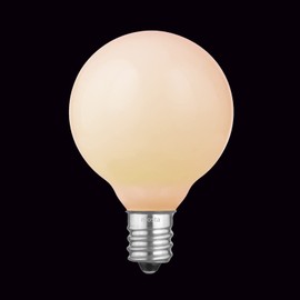 NIOSTA 25 Pack G40 Replacement Bulbs,5W 120V Incandescent Glass Bulbs,for E12 Outdoor String Lights,Ceramic Warm