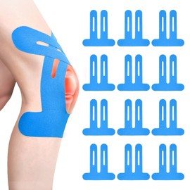 Flintronic 12PCS Precut Kinesiology Tape, Elastic Waterproof Sports Tapes, Breathable Knee Tapes for Knee Pain, Provide Support and Stability to Muscle, for Knees Shoulders Ankles Wrists