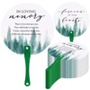 Teling 50 Pcs Funeral Favors Fans Memorial Paper Thick Paper
